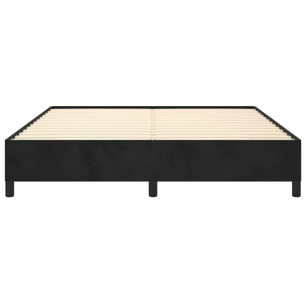 Bed Frame Black 153x203 cm Queen Size Velvet 347359