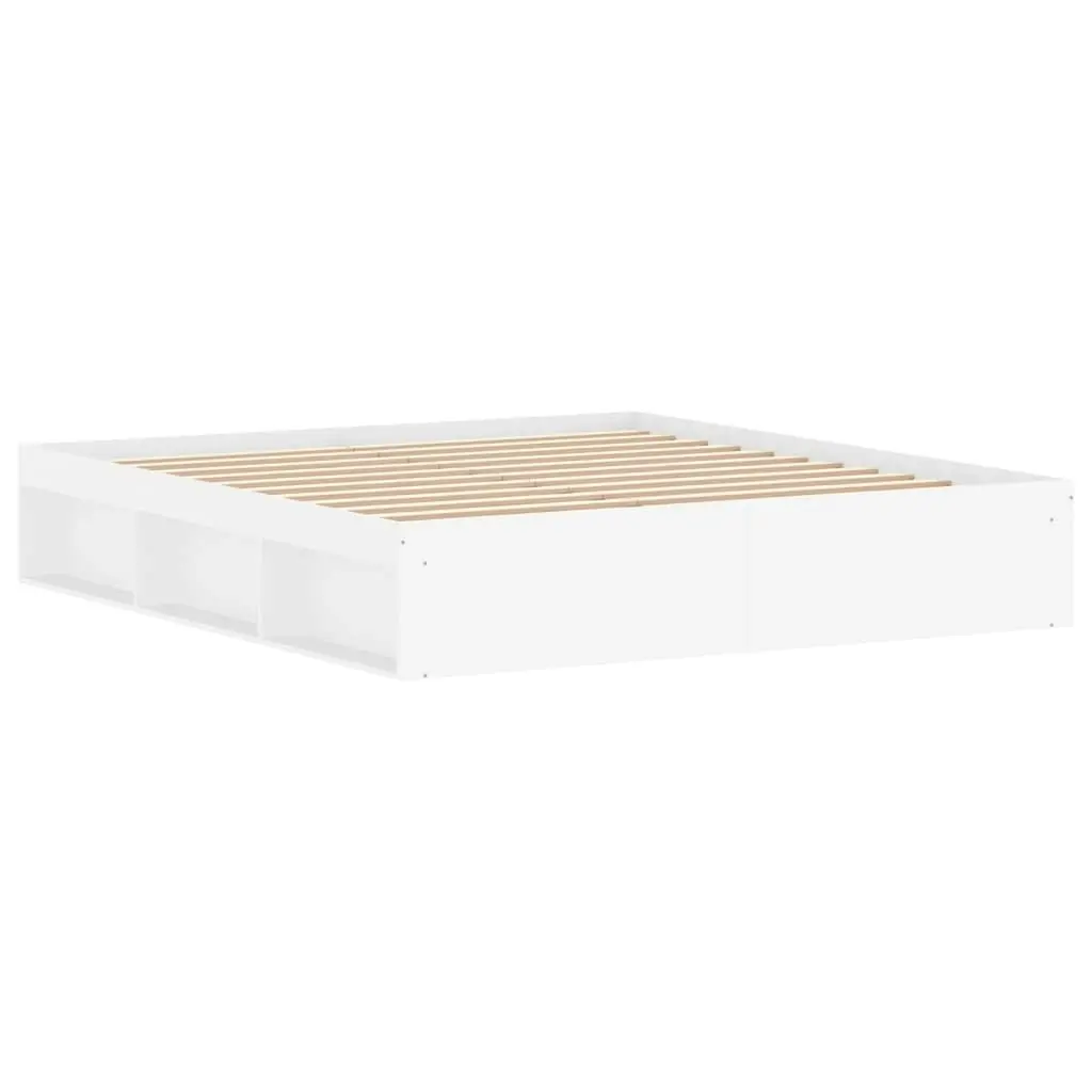 Bed Frame White 183x203 cm King Size 3203880