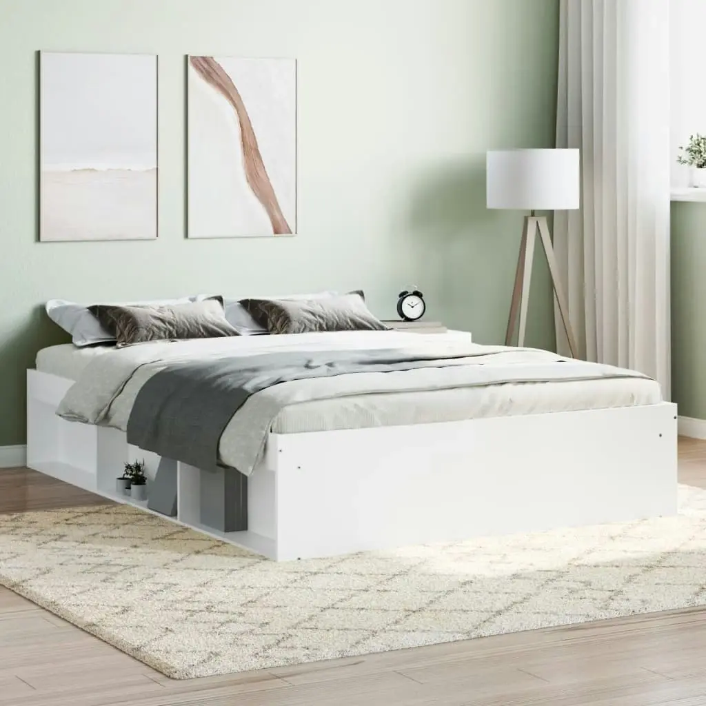 Bed Frame White 137x187 cm Single Size 3203908