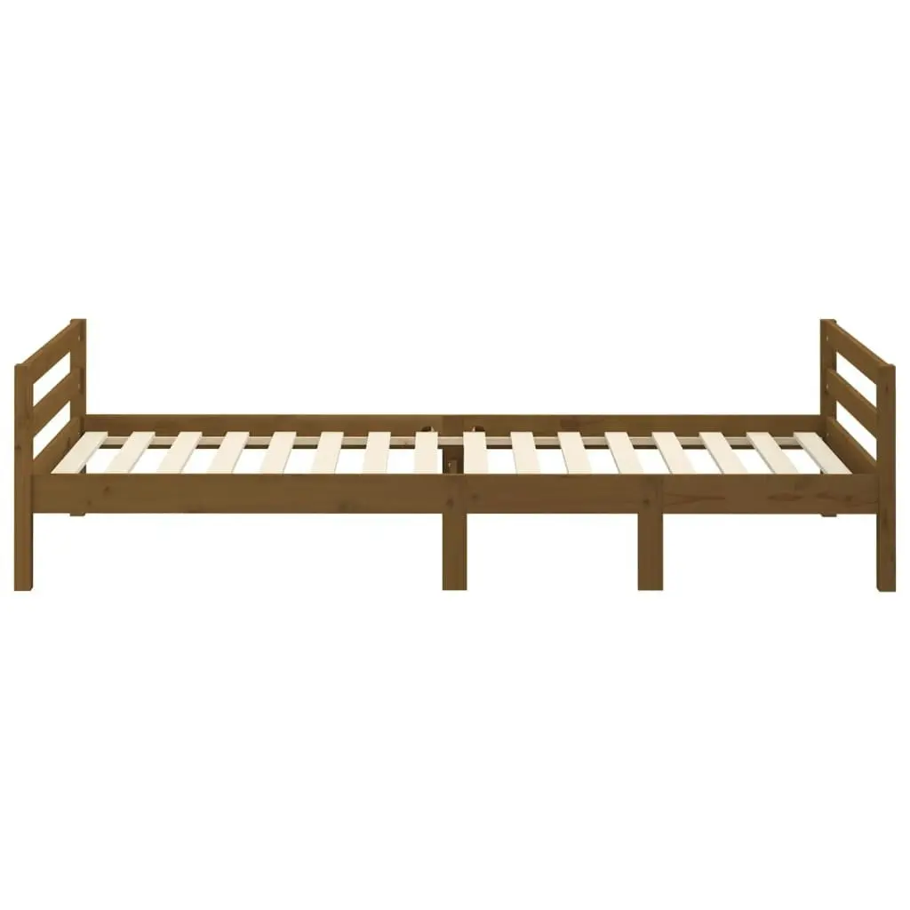 Bed Frame without Mattress Honey Brown 90x190 cm Solid Wood Pine 821637