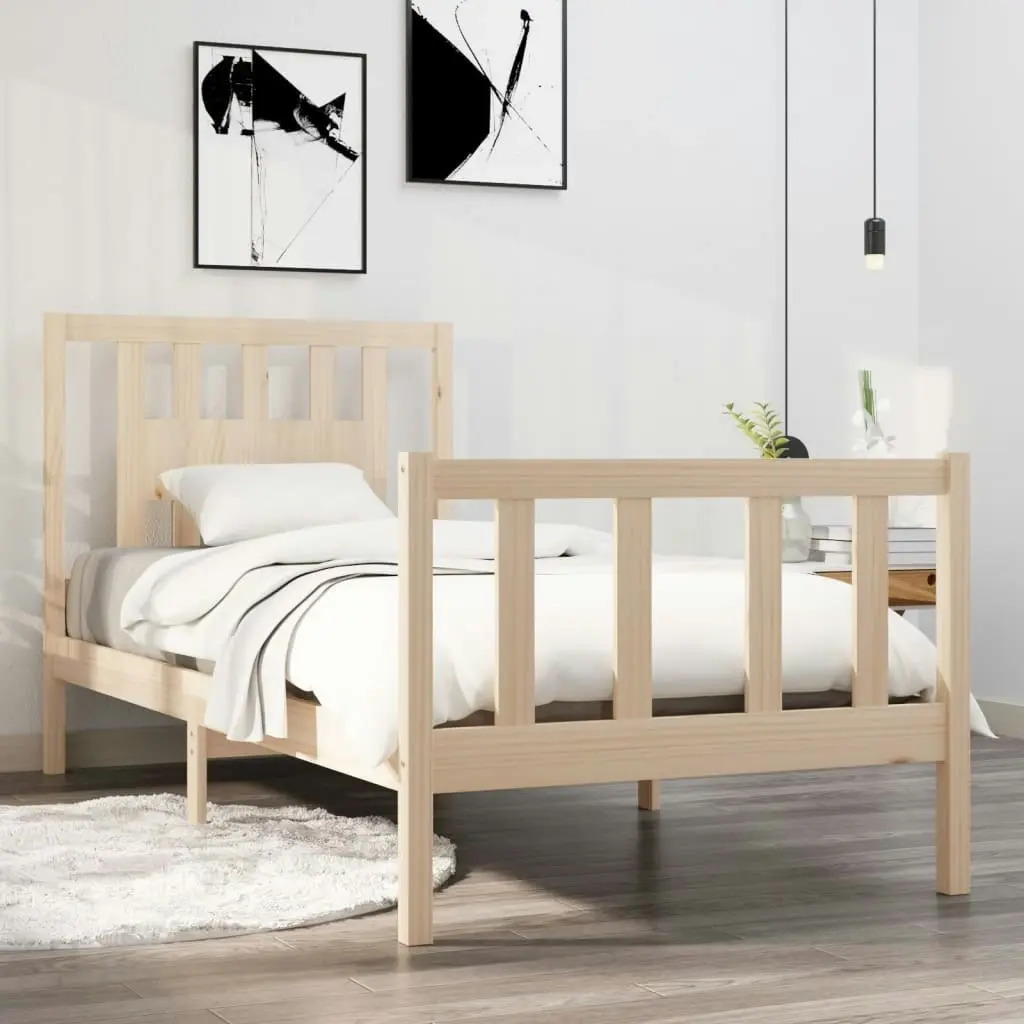 Bed Frame without Mattress Solid Wood 90x190 cm 3104093