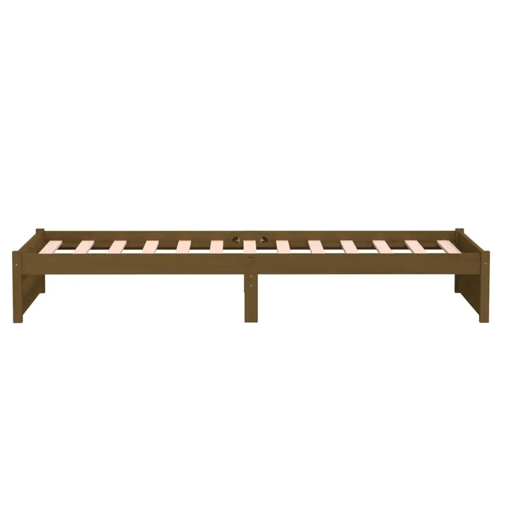 Bed Frame without Mattress Honey Brown Solid Wood 90x190 cm 814917