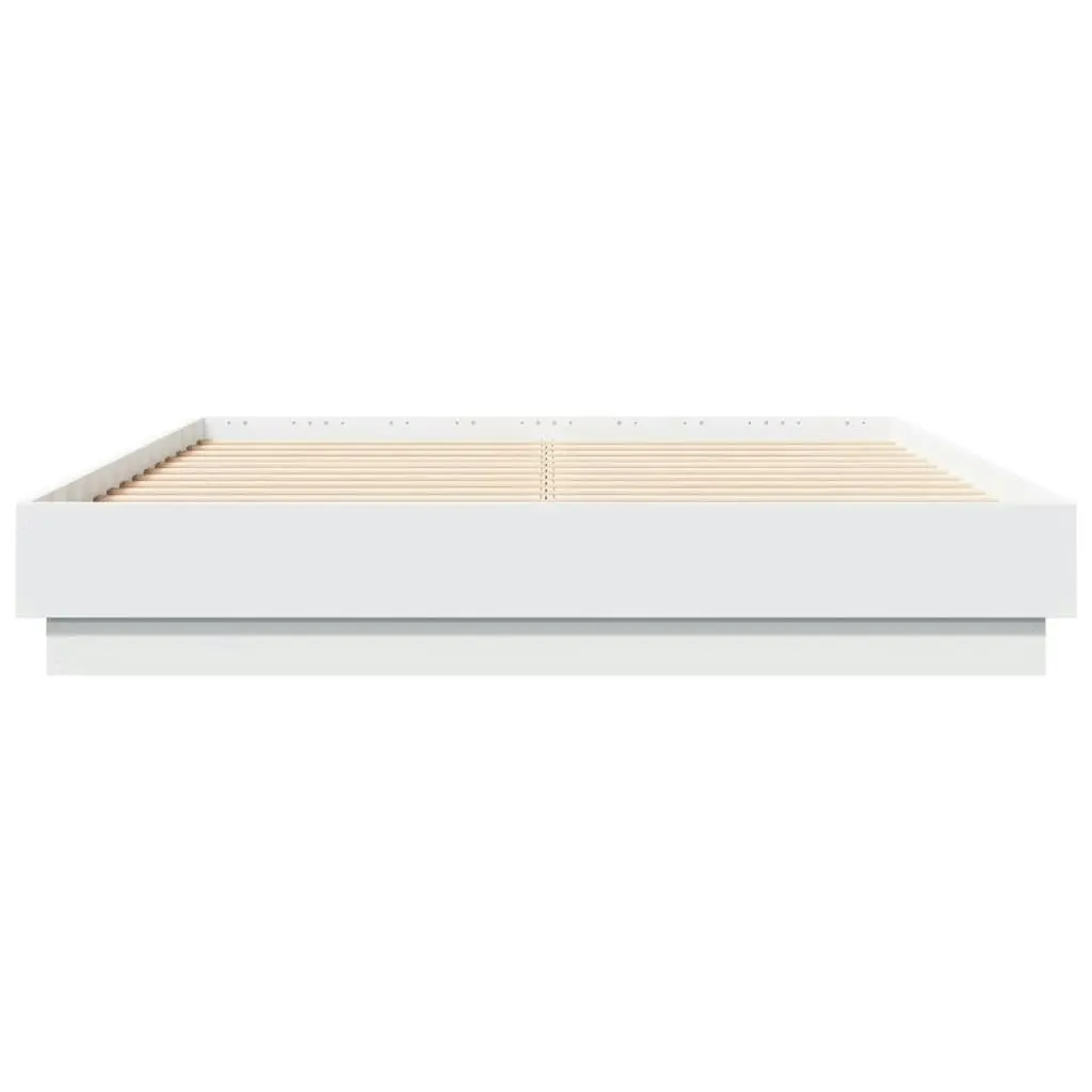 Bed Frame White 135x190 cm Engineered Wood 3209877