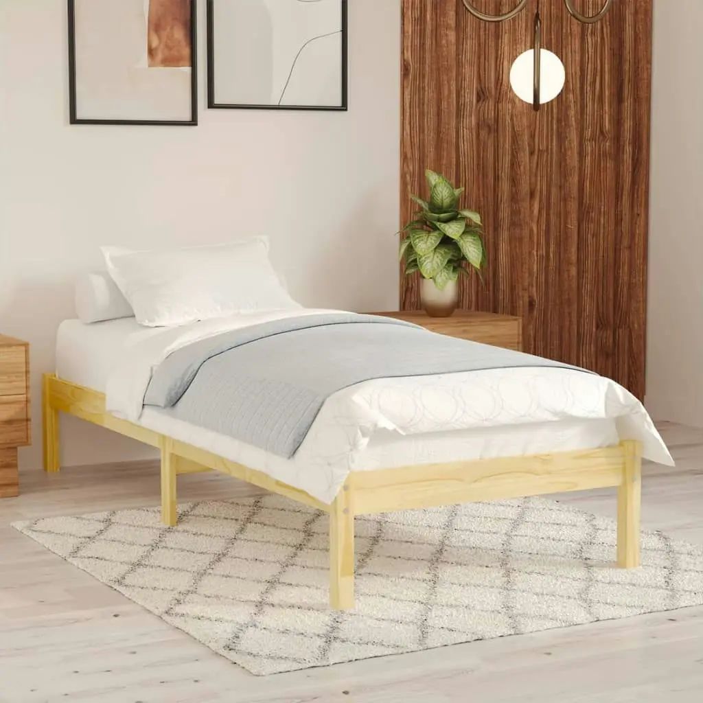 Bed Frame Solid Wood 92x187 cm Single Size 809982