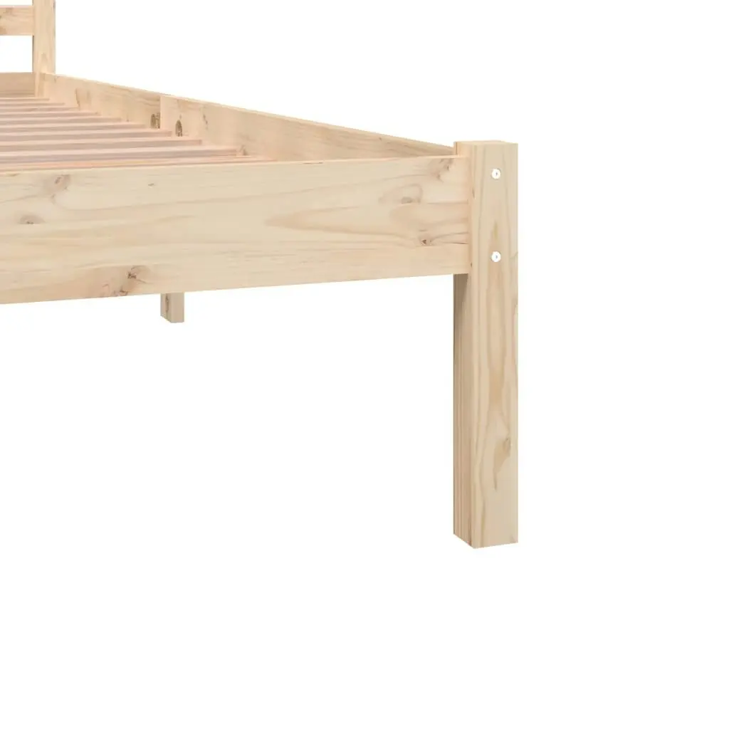 Bed Frame Solid Wood Pine 183x203 cm King Size 810445