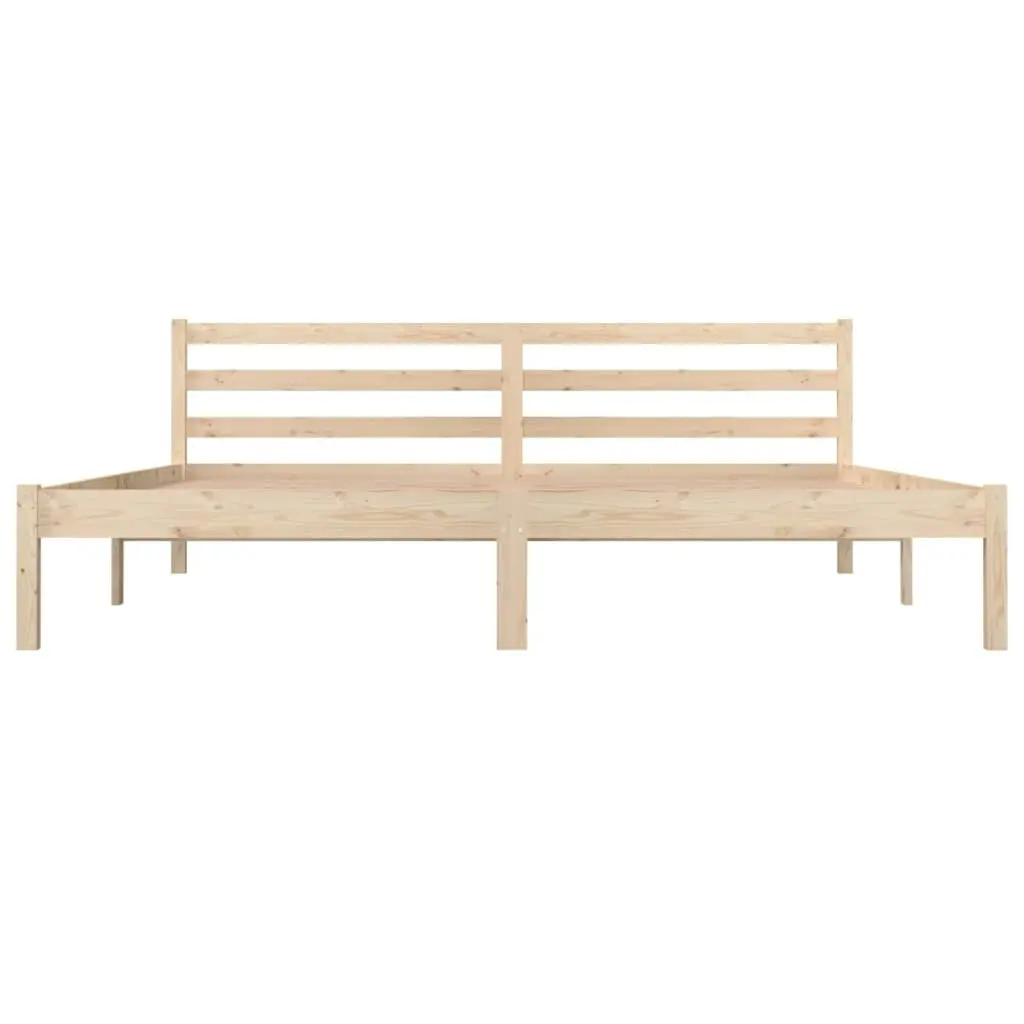 Bed Frame Solid Wood Pine 183x203 cm King Size 810445