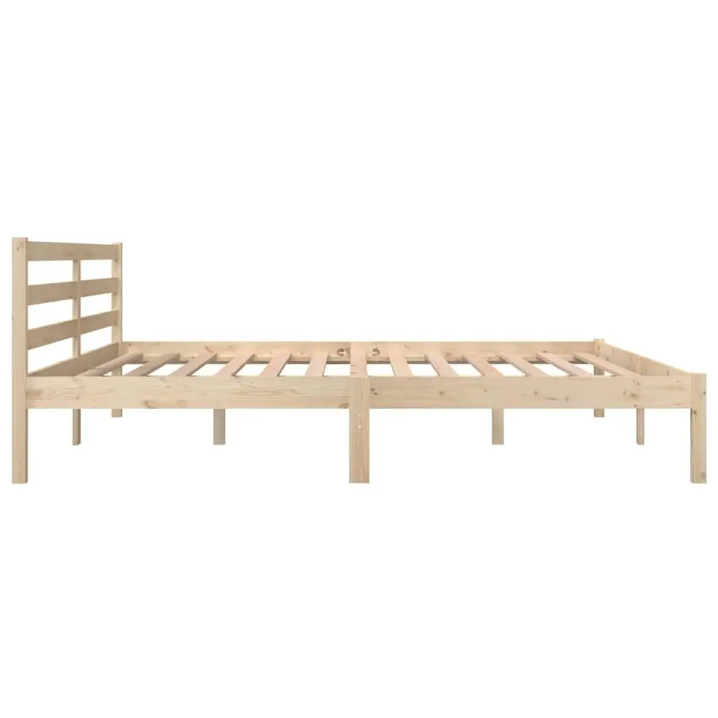 Bed Frame Solid Wood Pine 183x203 cm King Size 810445