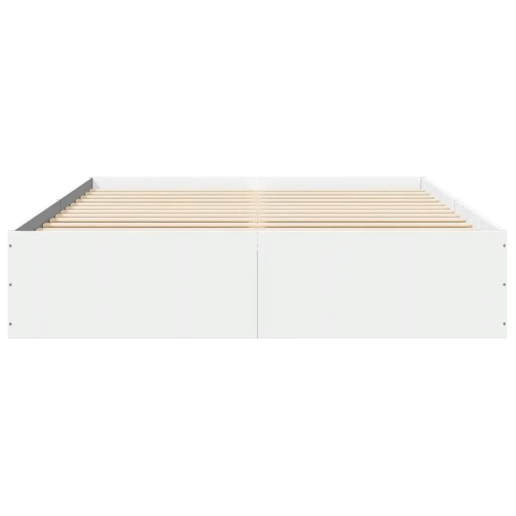 Bed Frame White 150x200 cm Engineered Wood 3281007