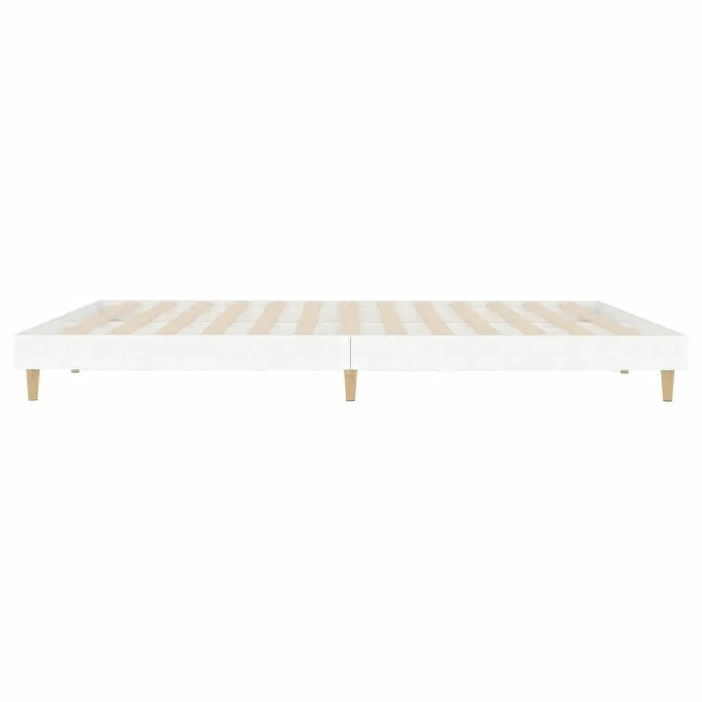 Bed Frame White 153x203 cm Queen Size Engineered Wood 832029