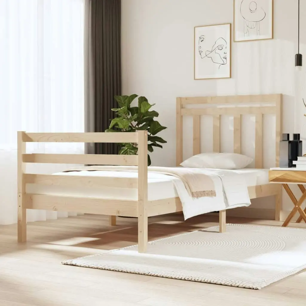 Bed Frame Solid Wood 92x187 cm Single Size 3105280