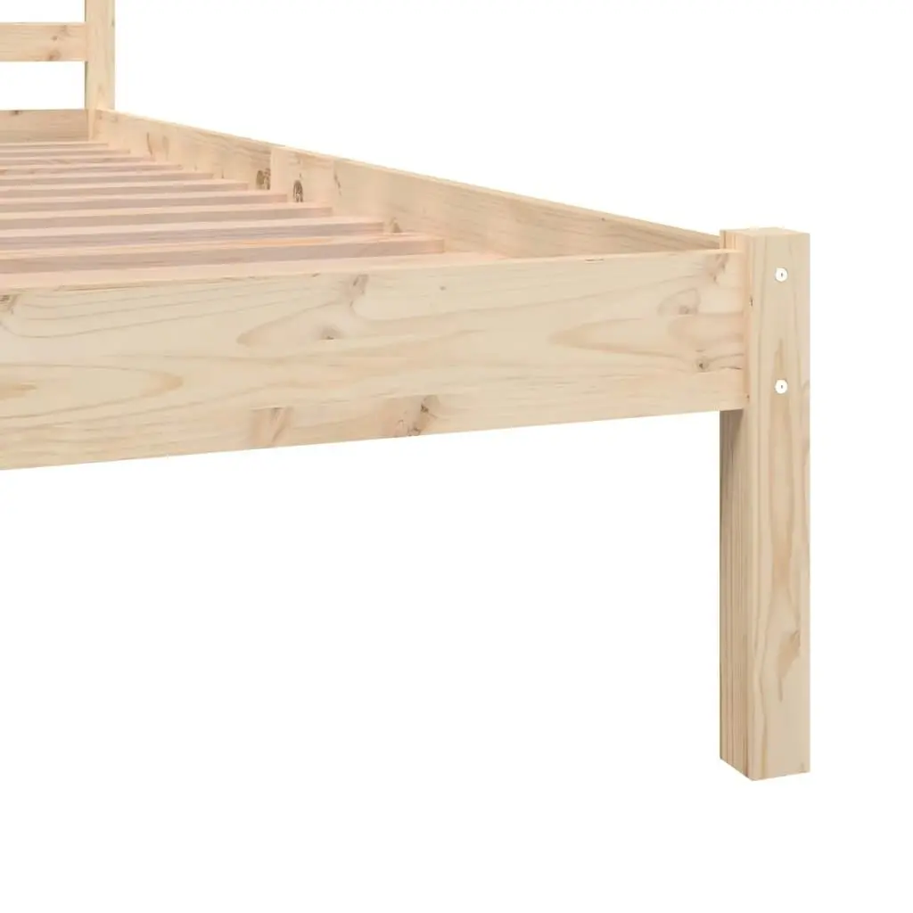 Bed Frame Solid Wood Pine 137x187 cm Double Size 810405