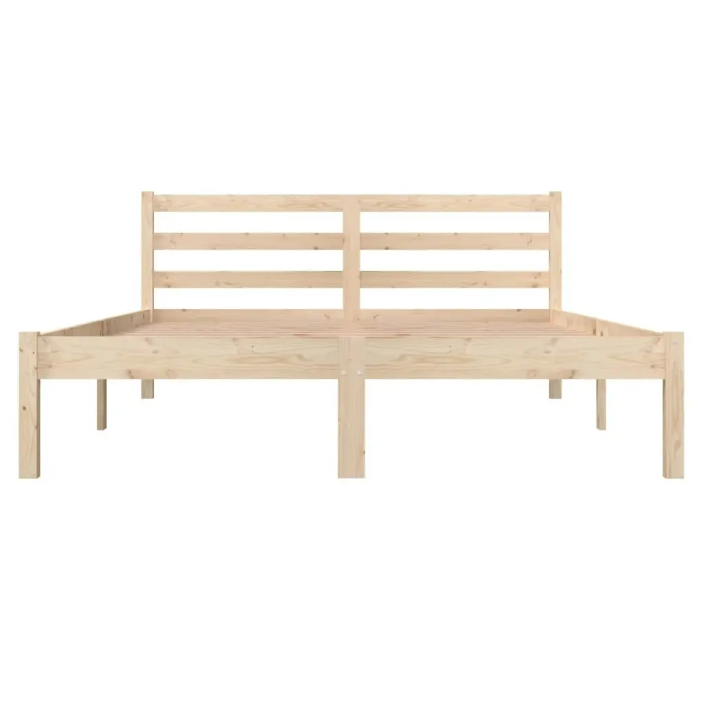 Bed Frame Solid Wood Pine 137x187 cm Double Size 810405