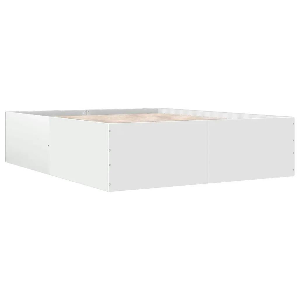 Bed Frame White 150x200 cm Engineered Wood 3280916