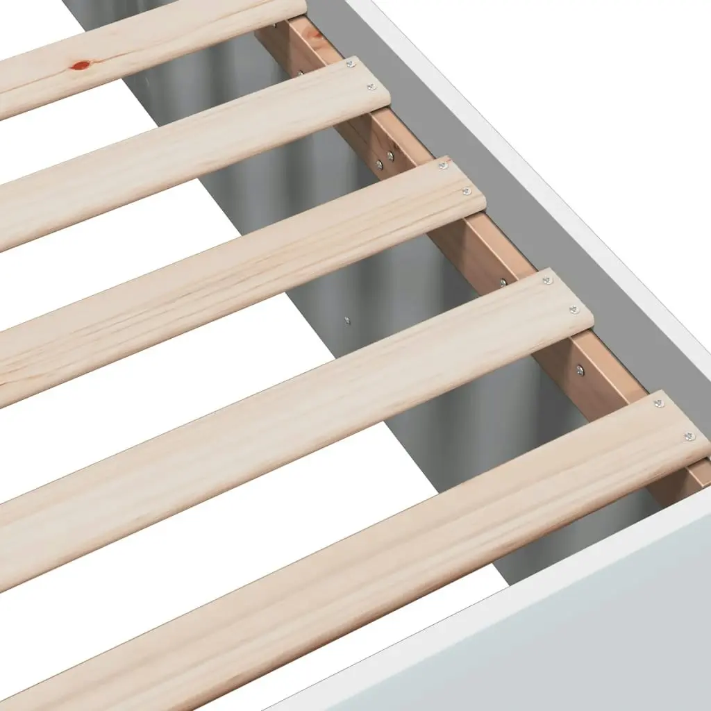 Bed Frame White 150x200 cm Engineered Wood 3280916