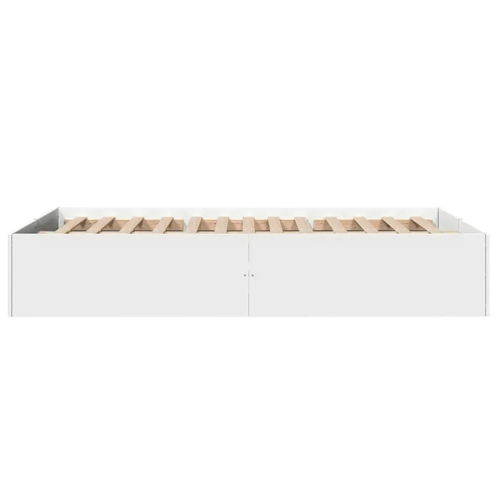 Bed Frame White 135x190 cm Engineered Wood 3281035