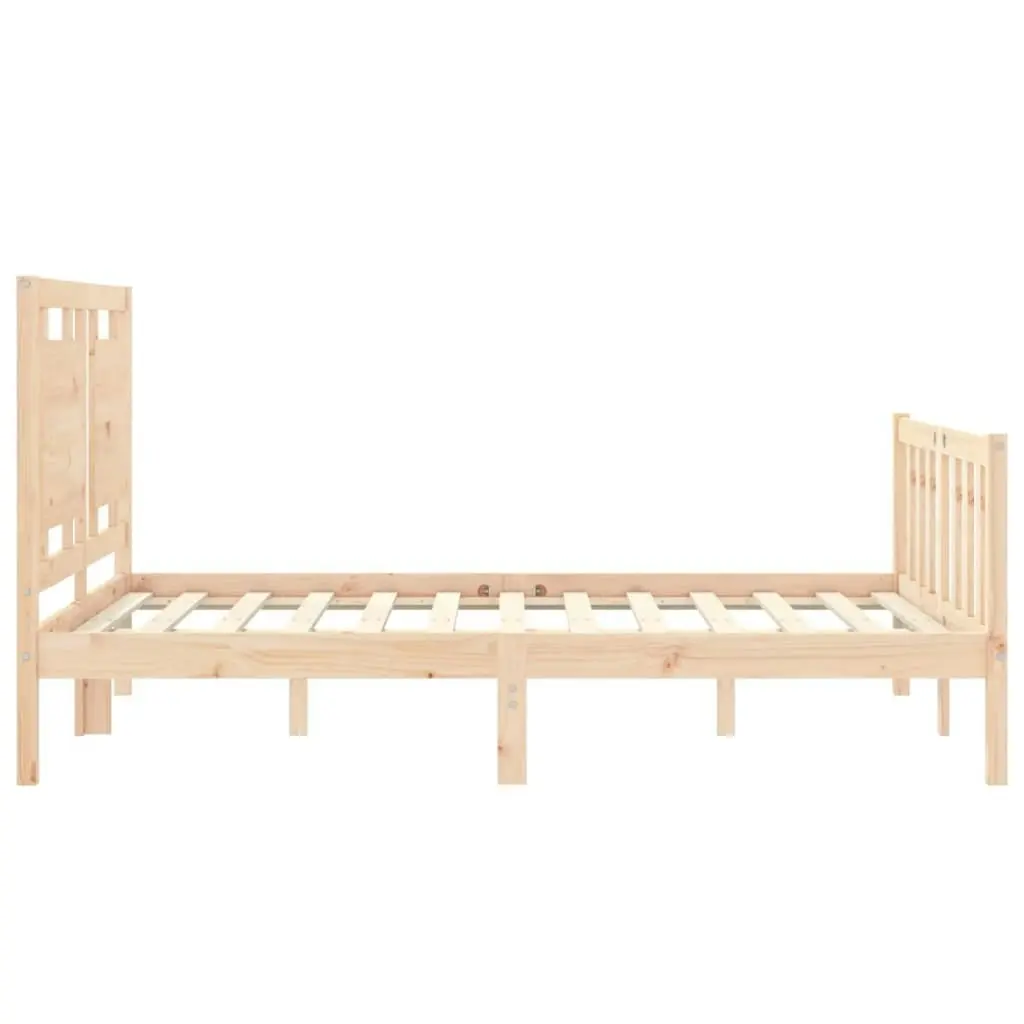 Bed Frame without Mattress 135x190 cm Solid Wood Pine 3192141