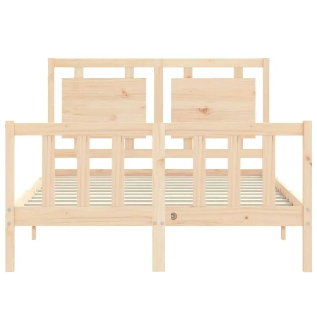 Bed Frame without Mattress 135x190 cm Solid Wood Pine 3192141