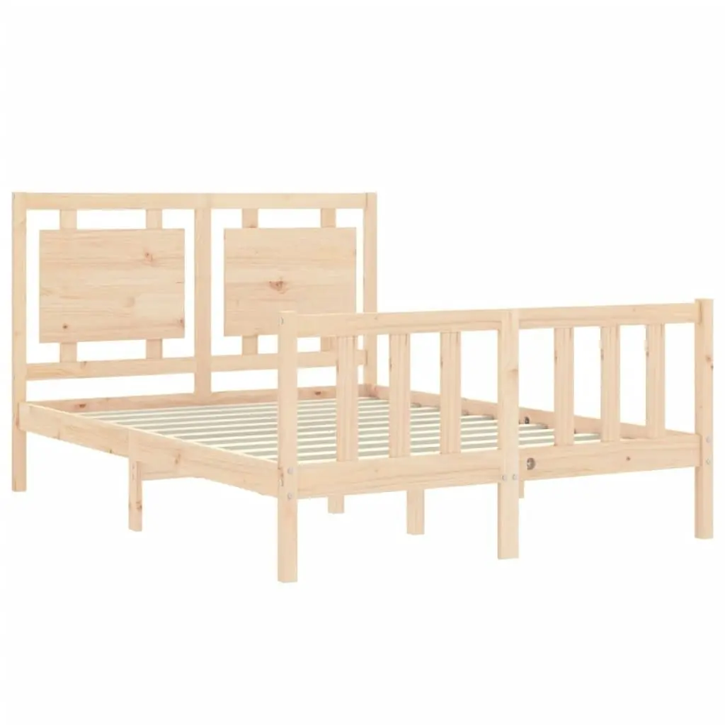 Bed Frame without Mattress 135x190 cm Solid Wood Pine 3192141