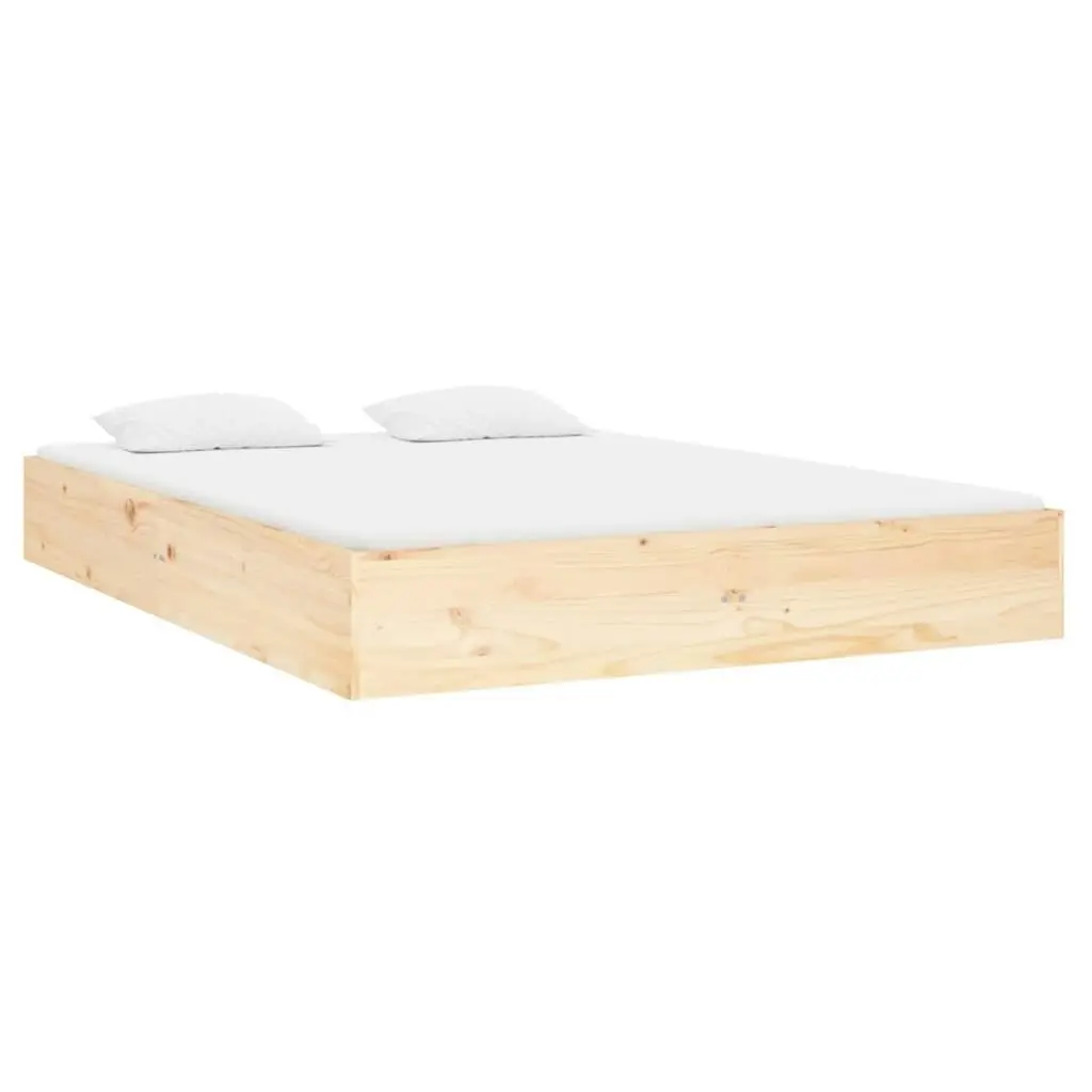 Bed Frame without Mattress Solid Wood 135x190 cm 820077