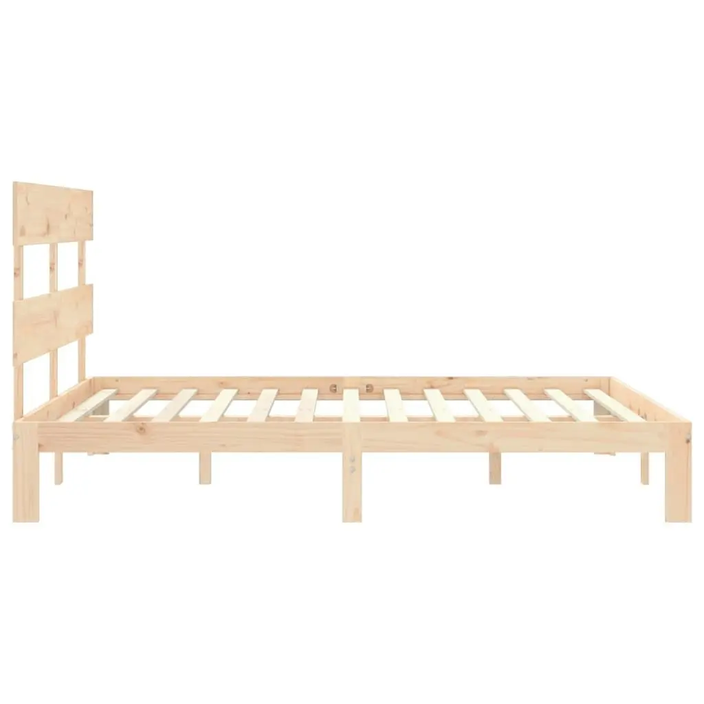 Bed Frame without Mattress 150x200 cm Solid Wood Pine 3193536