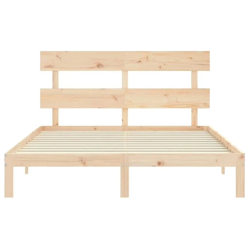 Bed Frame without Mattress 150x200 cm Solid Wood Pine 3193536