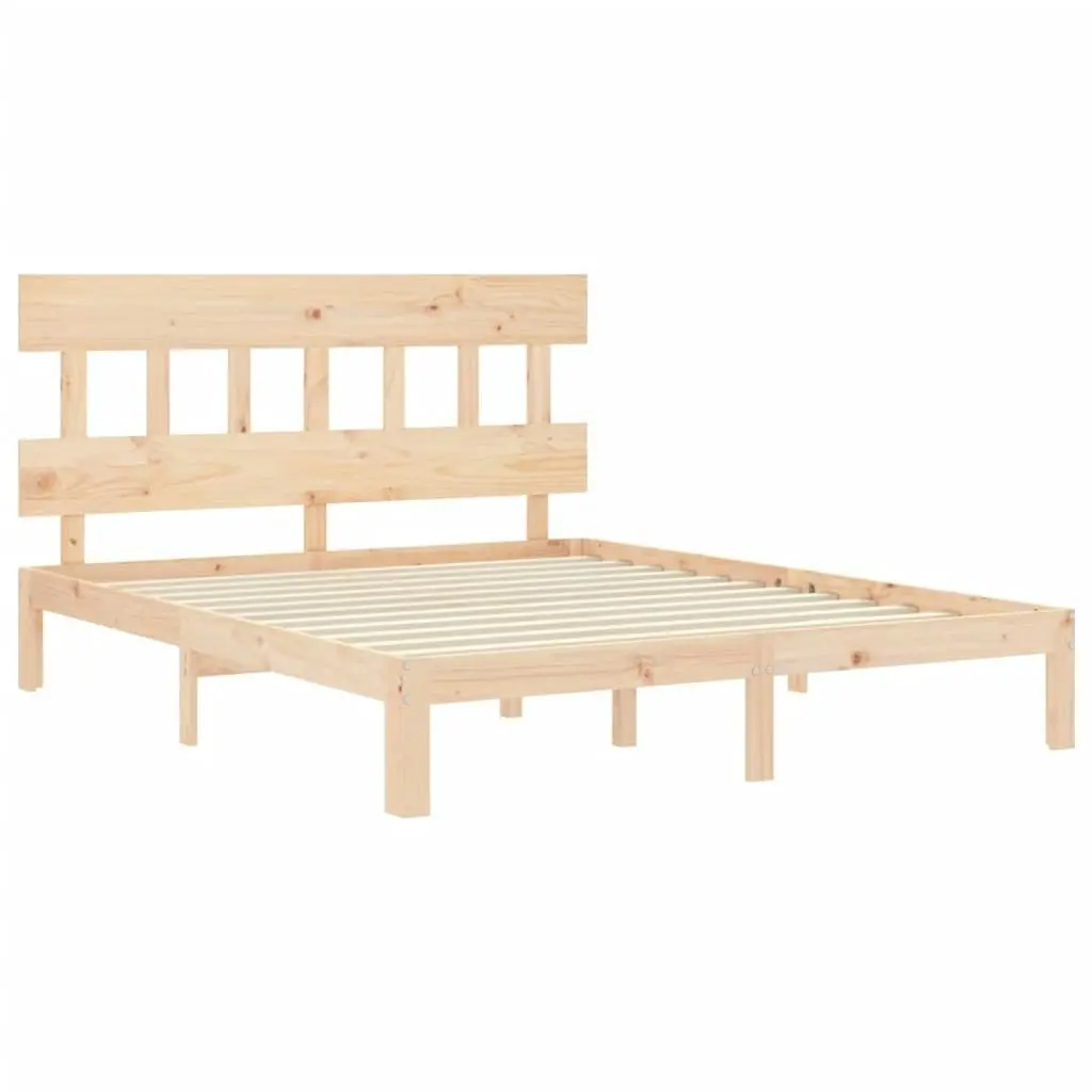 Bed Frame without Mattress 150x200 cm Solid Wood Pine 3193601