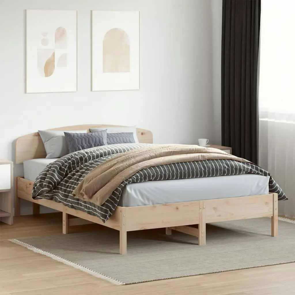 Bed Frame without Mattress 150x200 cm Solid Wood Pine 3207205