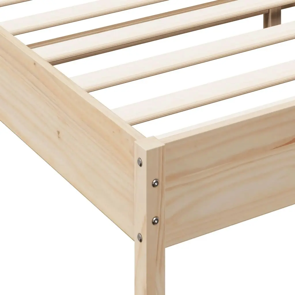 Bed Frame without Mattress 150x200 cm Solid Wood Pine 3207205