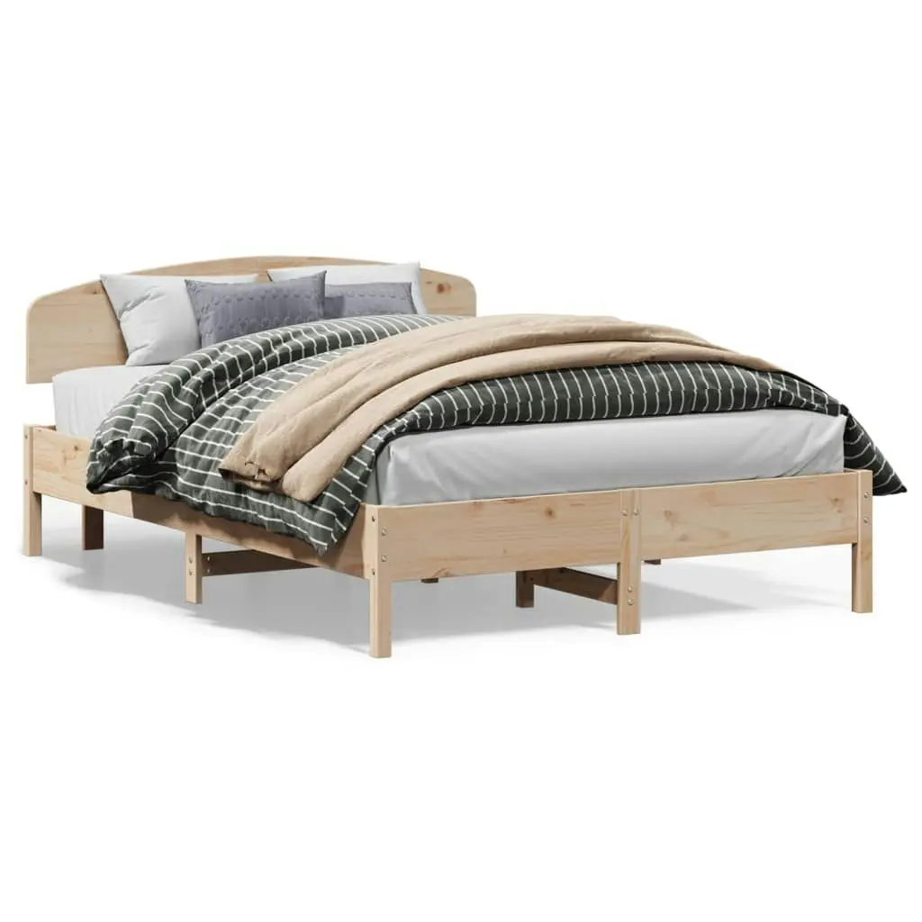 Bed Frame without Mattress 150x200 cm Solid Wood Pine 3207205