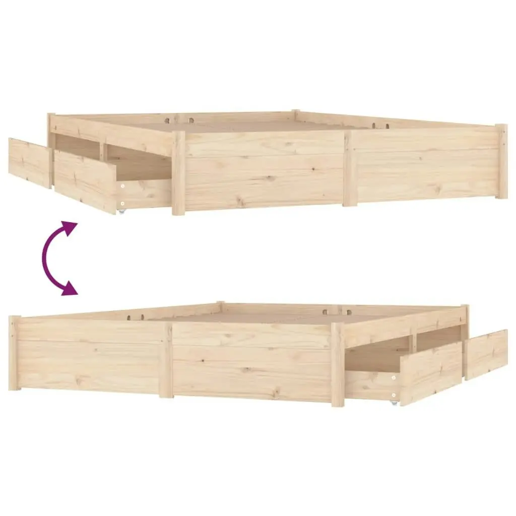 Bed Frame with Drawers 183x203 cm King Size 3103528