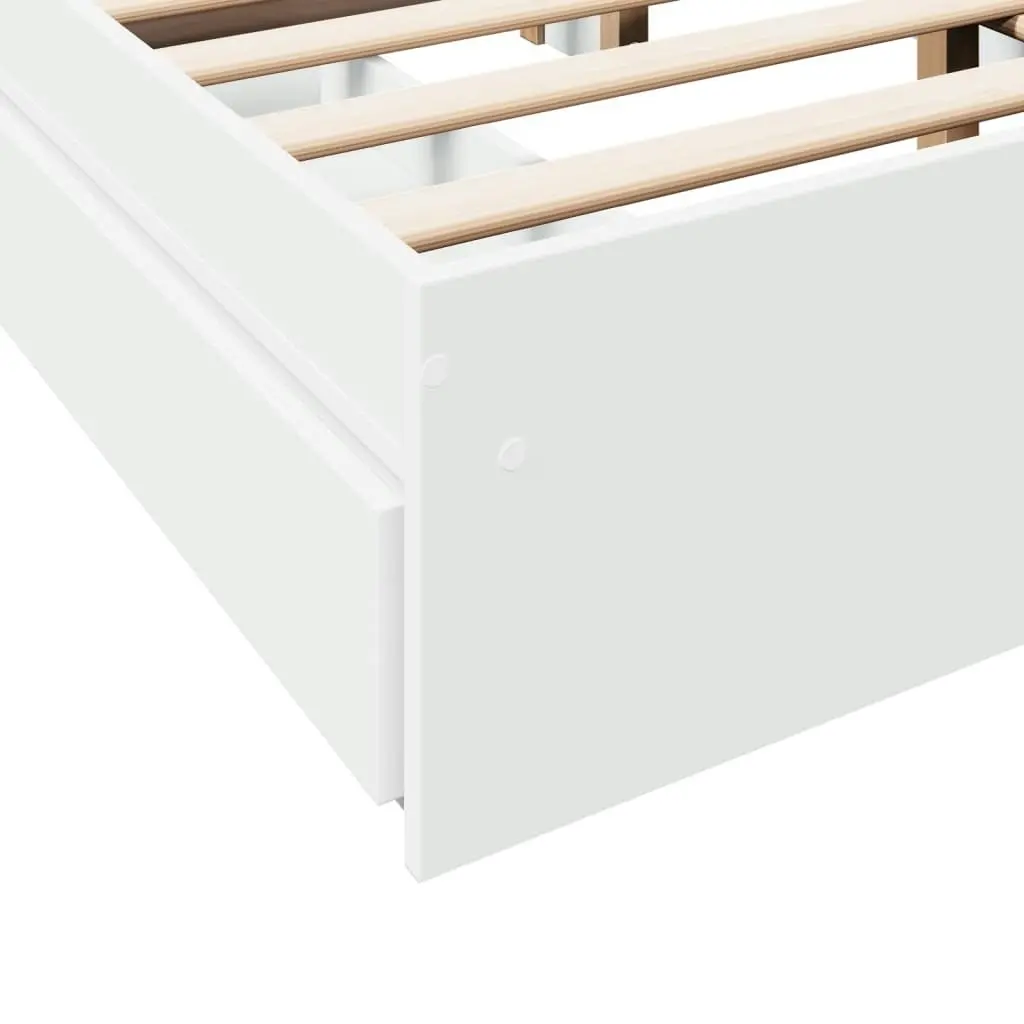 Bed Frame with Drawers without Mattress White 135x190 cm 3280692