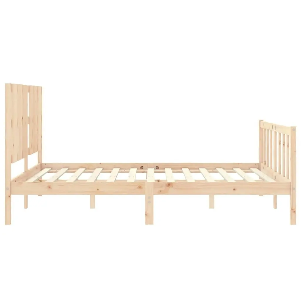 Bed Frame without Mattress 150x200 cm Solid Wood Pine 3192236