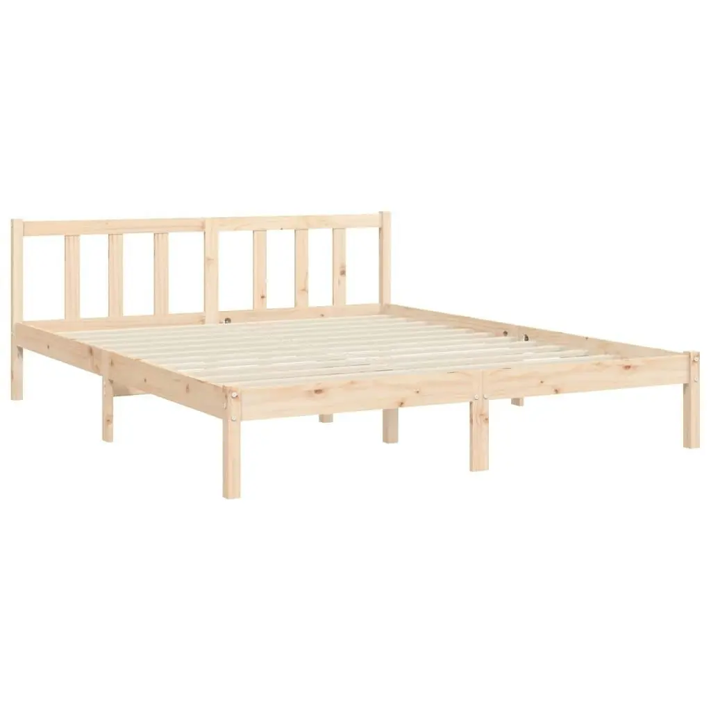 Bed Frame without Mattress 150x200 cm Solid Wood Pine 3192236