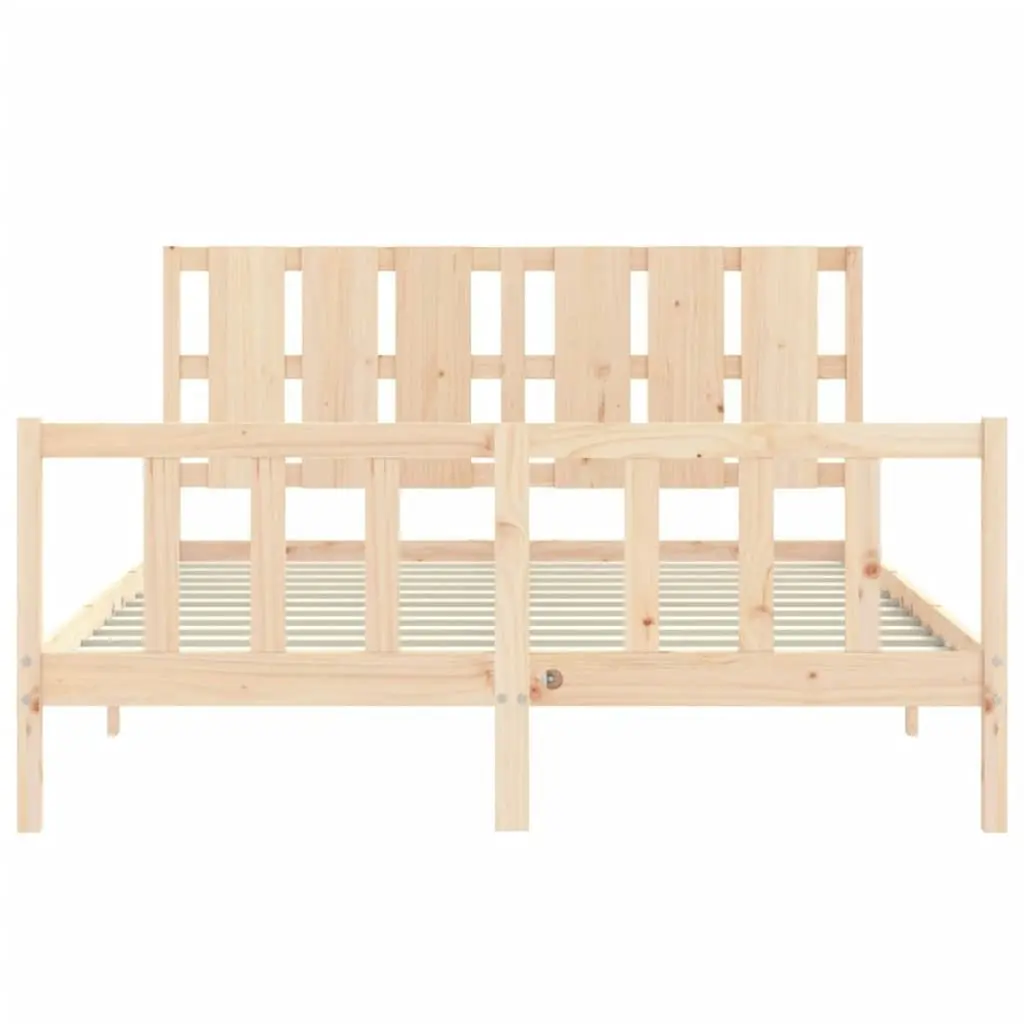 Bed Frame without Mattress 150x200 cm Solid Wood Pine 3192236