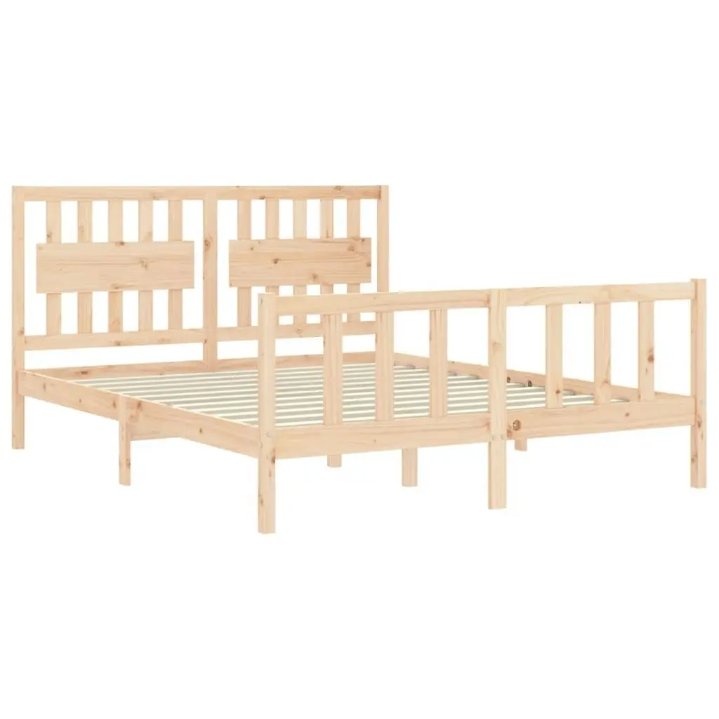 Bed Frame without Mattress 150x200 cm Solid Wood Pine 3192431