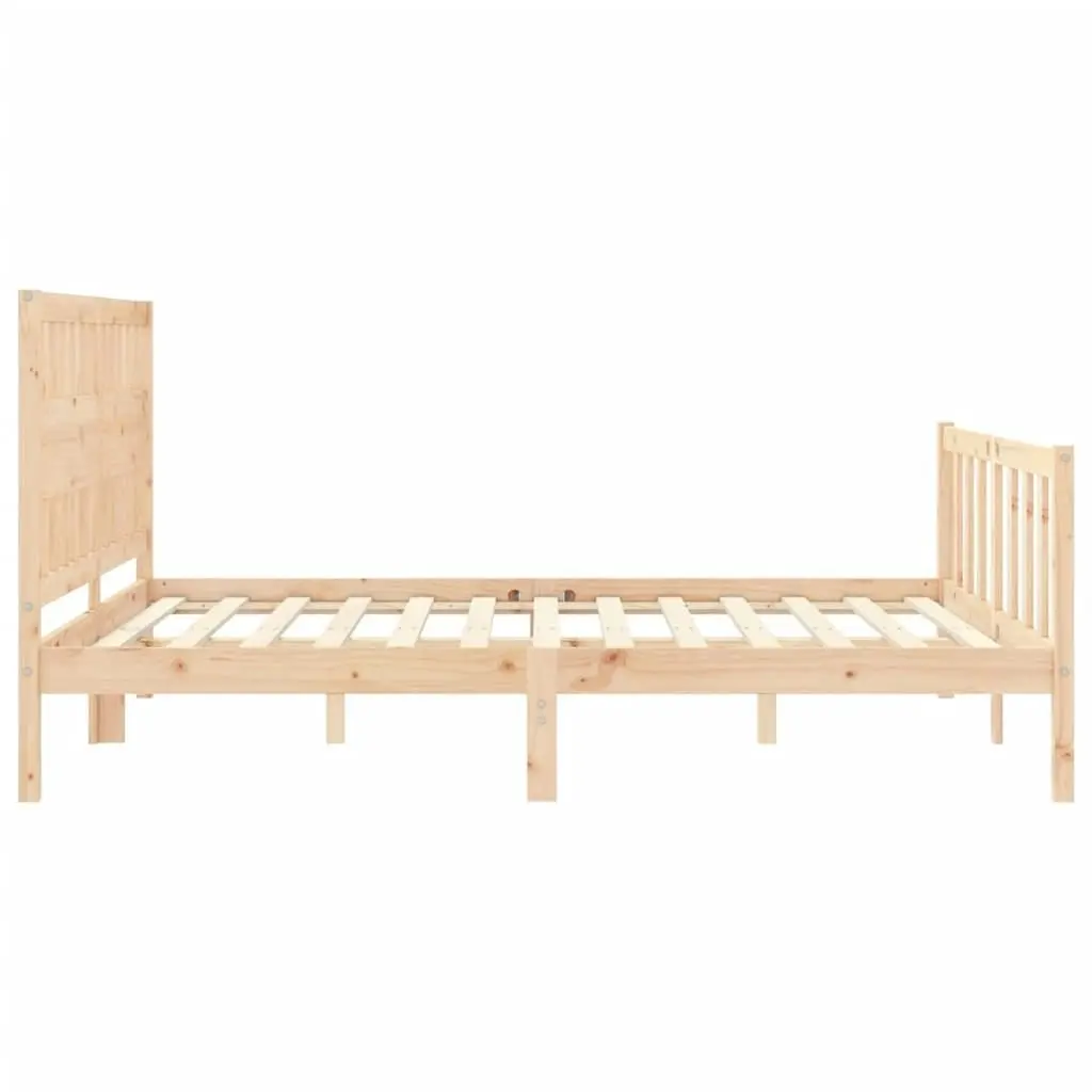 Bed Frame without Mattress 150x200 cm Solid Wood Pine 3192431