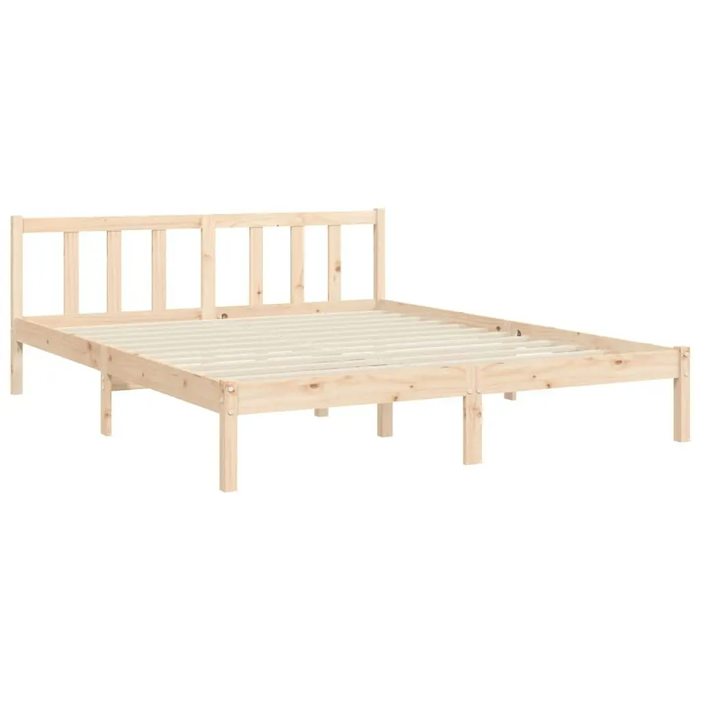 Bed Frame without Mattress 150x200 cm Solid Wood Pine 3192431