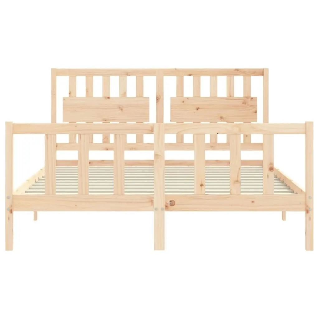 Bed Frame without Mattress 150x200 cm Solid Wood Pine 3192431