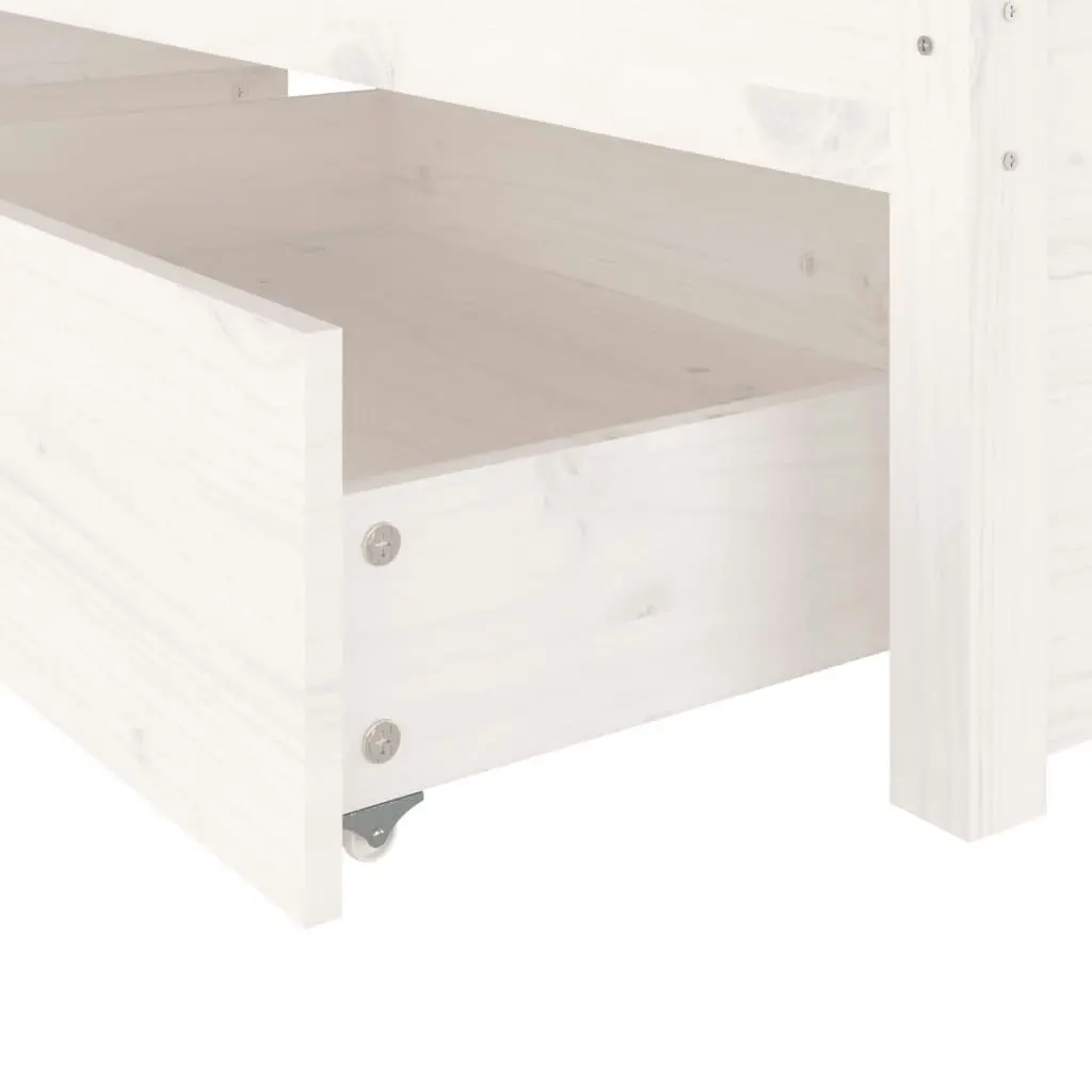 Bed Frame with Drawers White 137x187 cm Double Size 3103499