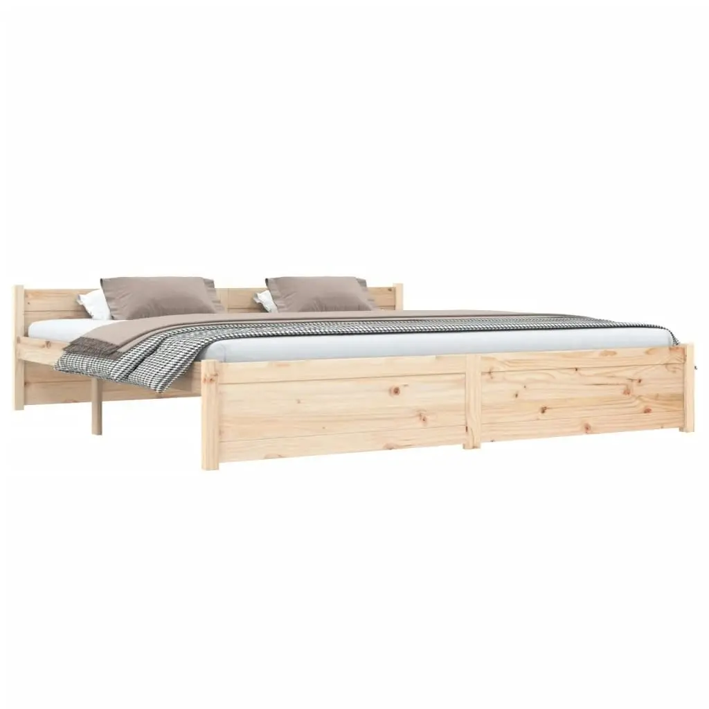 Bed Frame without Mattress Solid Wood 183x203 cm King 815059