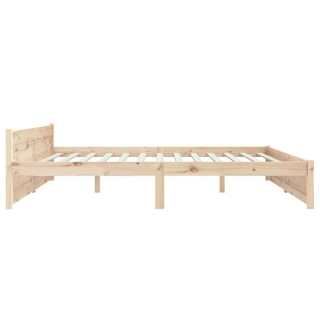 Bed Frame without Mattress Solid Wood 183x203 cm King 815059