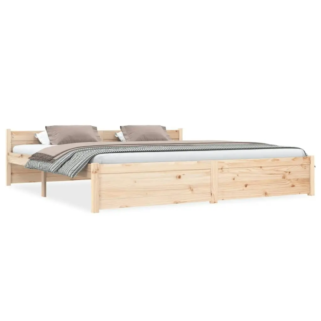 Bed Frame without Mattress Solid Wood 183x203 cm King 815059