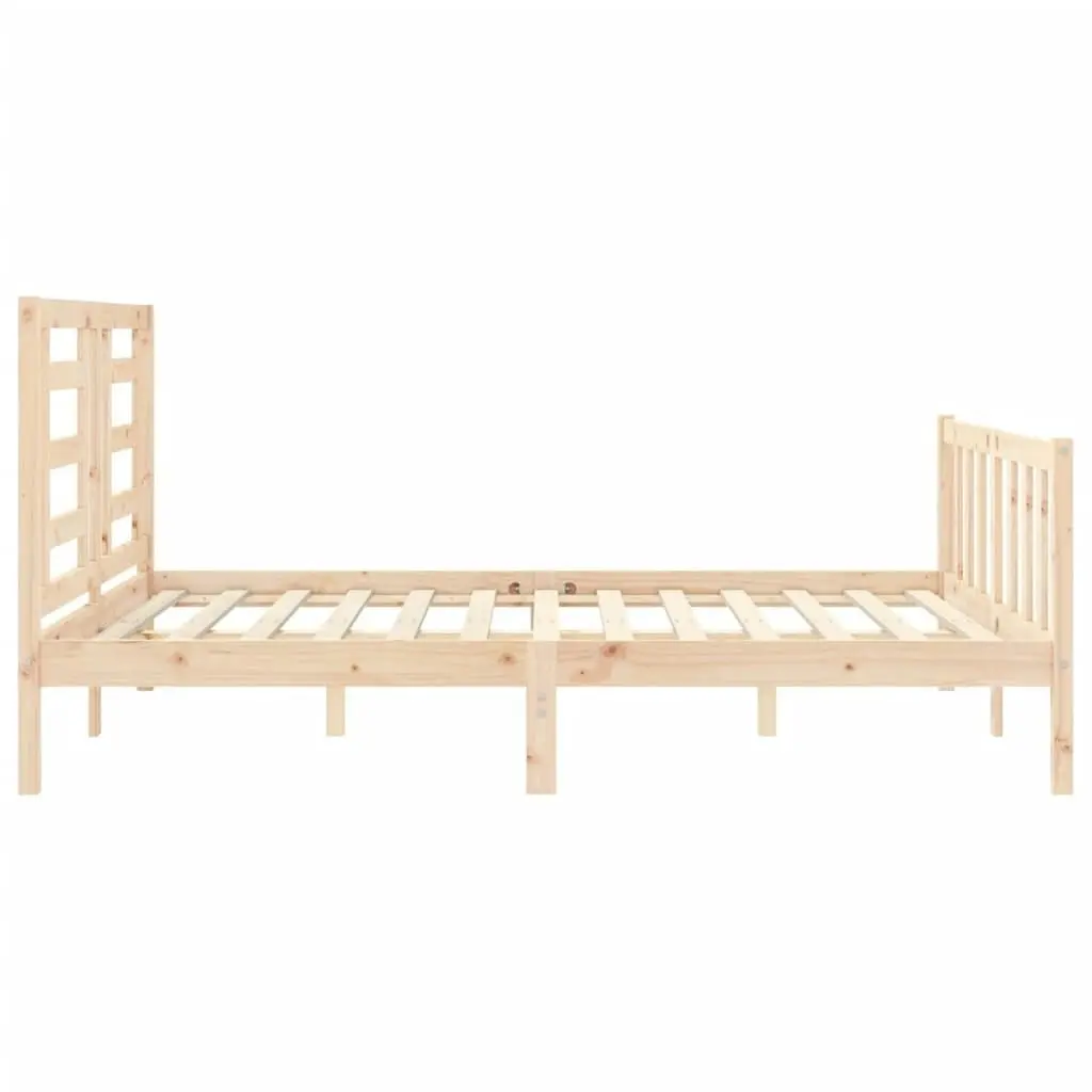 Bed Frame without Mattress 150x200 cm Solid Wood Pine 3192886