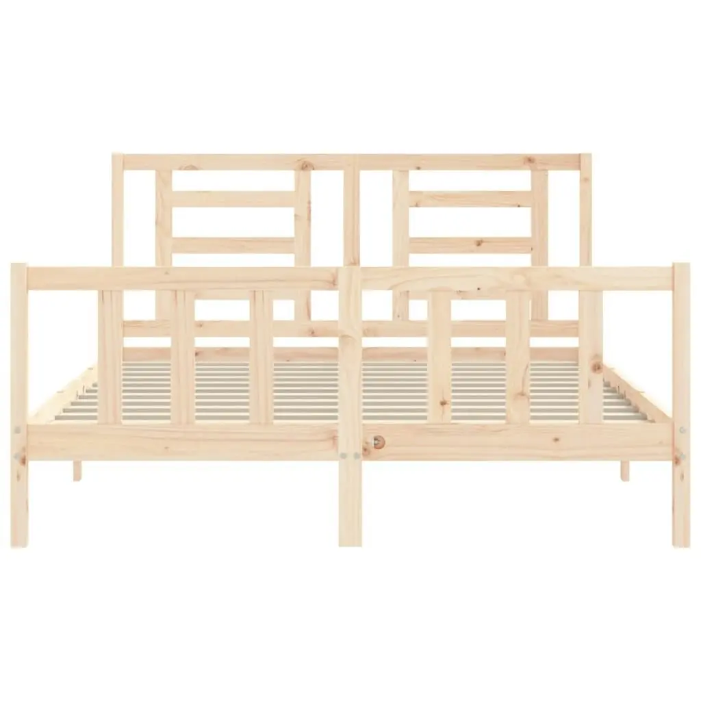 Bed Frame without Mattress 150x200 cm Solid Wood Pine 3192886