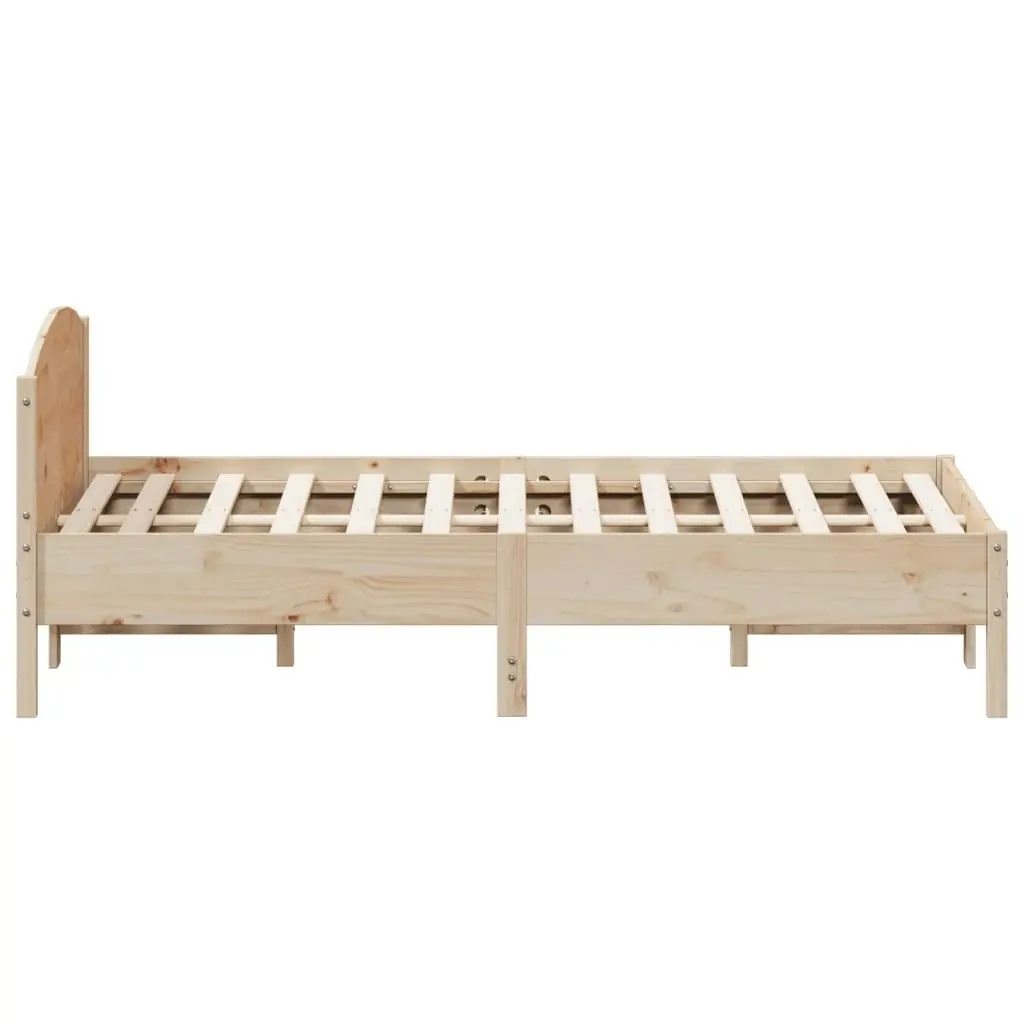 Bed Frame with Headboard 135x190 cm Solid Wood Pine 842606