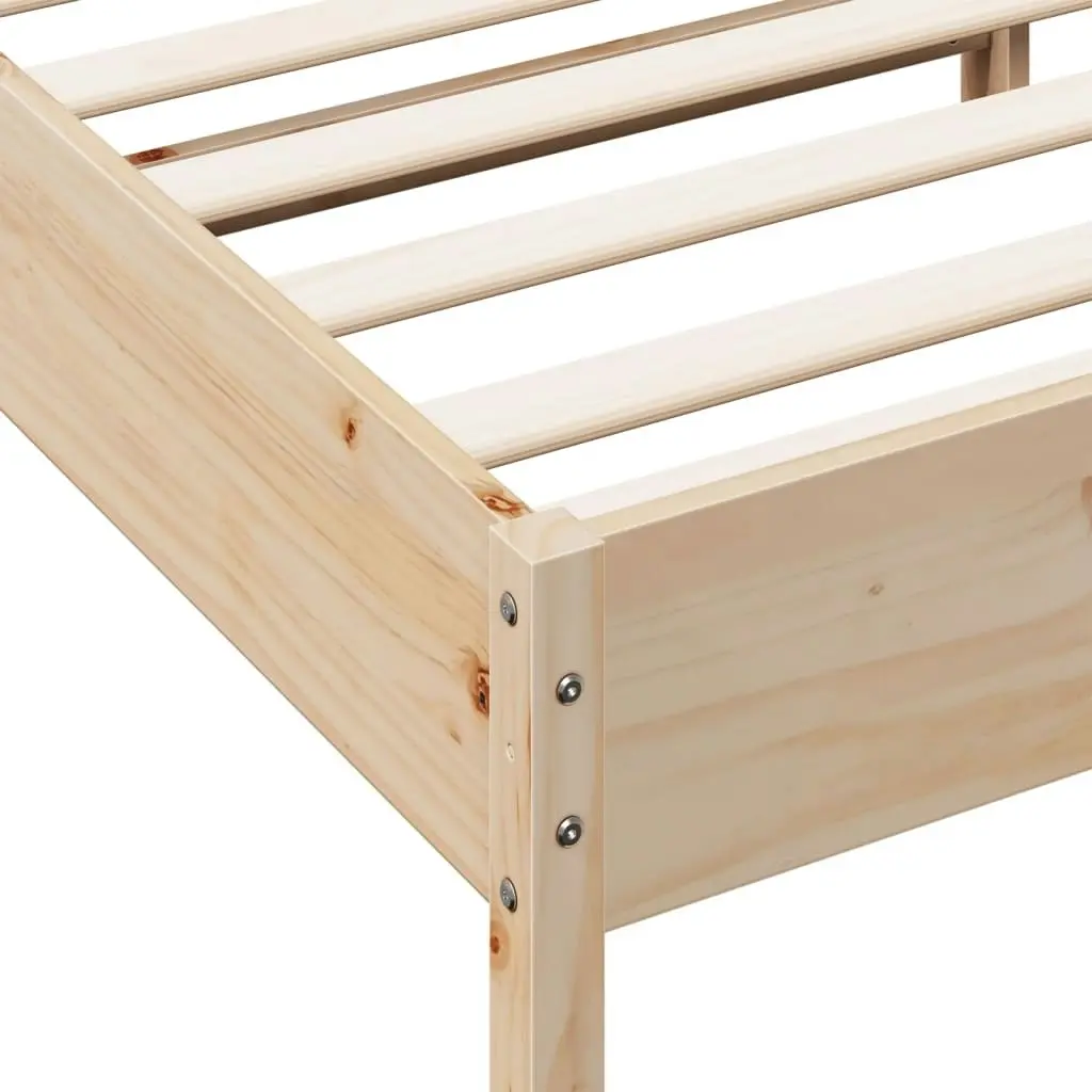 Bed Frame with Headboard 135x190 cm Solid Wood Pine 842606