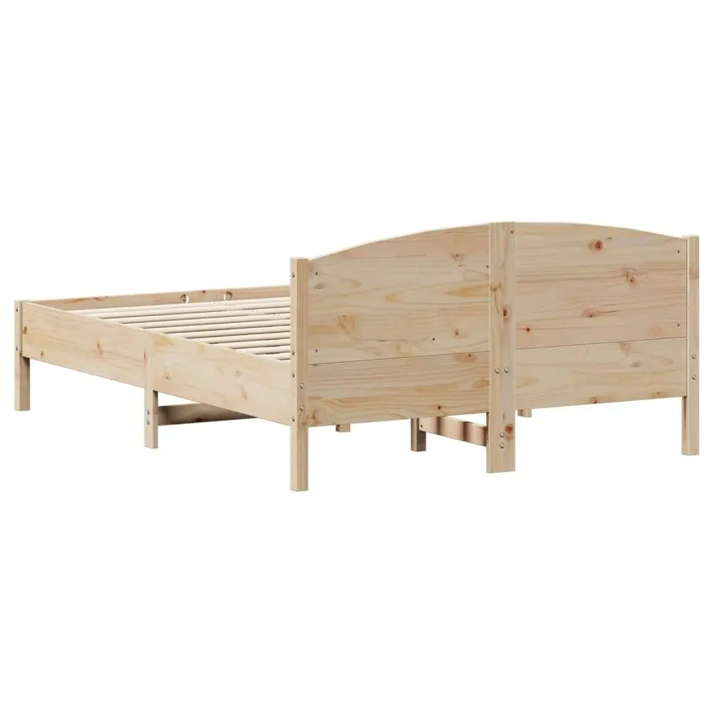 Bed Frame with Headboard 135x190 cm Solid Wood Pine 842606