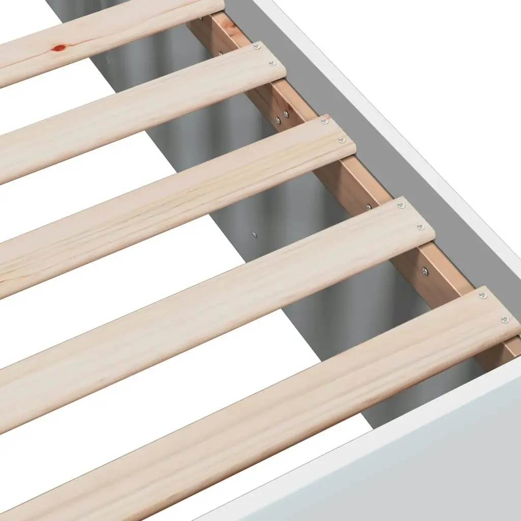 Bed Frame White 183x203 cm King Size Engineered Wood 3280902