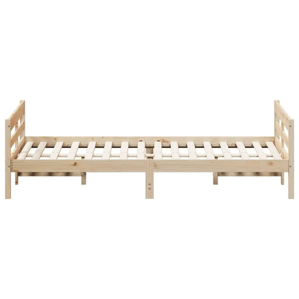 Bed Frame with Headboard 137x187 cm Double Size Solid Wood Pine 842786