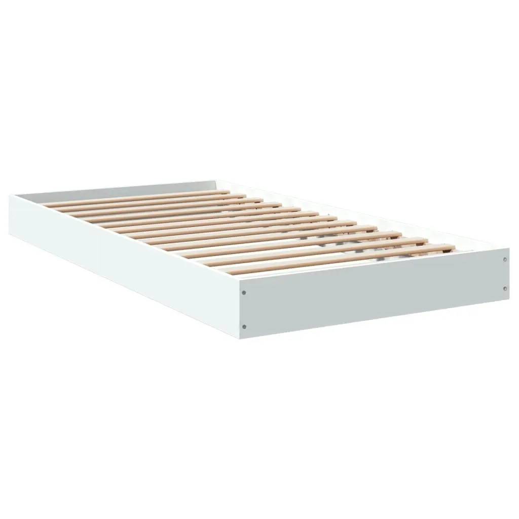 Bed Frame White 90x190 cm Engineered Wood 842070